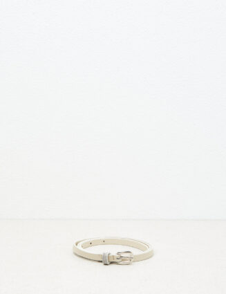 Peserico - Genuine leather belt with Punto Luce - Alabaster