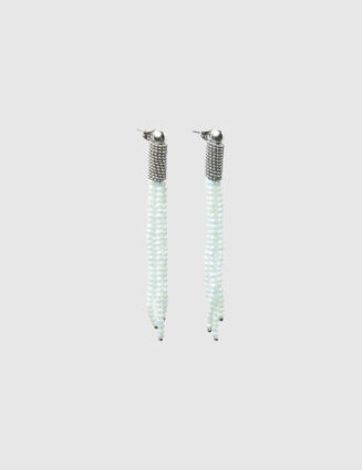 Peserico - Drop earrings with micro-crystals - Watery green