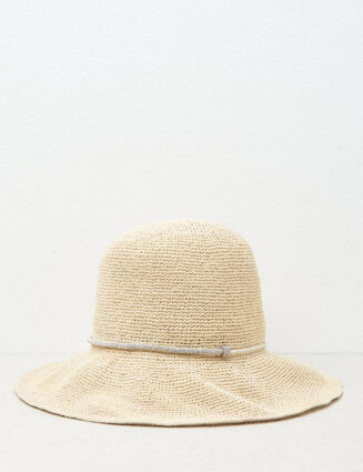 Peserico - Crochet paper cloche hat - Amber beige