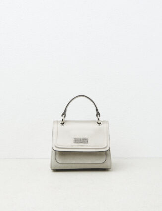 Peserico - Genuine leather bi-material mini bag - Eucalyptus