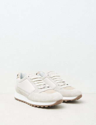 Peserico - Multimaterial sneakers - Quartz sand