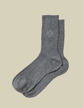 Peserico - Cotton and Lurex socks - Lunar gray