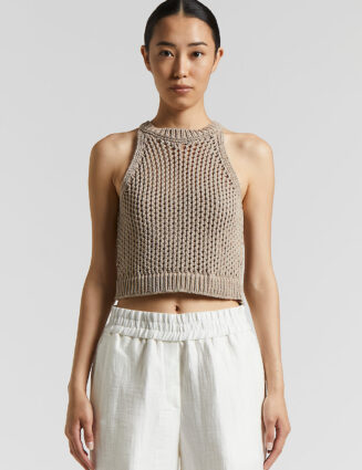 Peserico - Soft cotton tricot top - Cappucino