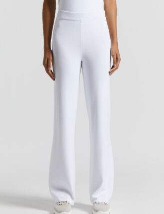 Peserico - Compact pure cotton yarn trousers - Pure White
