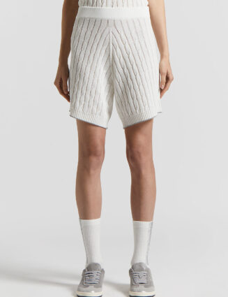 Peserico - Shorts in fresh cotton crepe yarn - Light white
