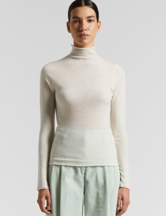 Peserico - Extra-fine merino wool and sequin sweater - Natural white