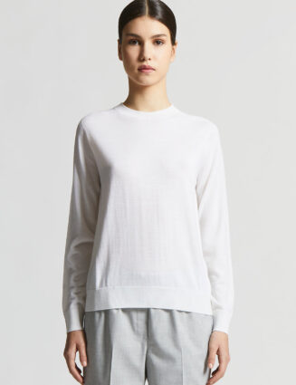Peserico - Extra-fine pure new Merino wool sweater - Cloud white