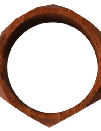 Brown Wooden Branded Bracelet